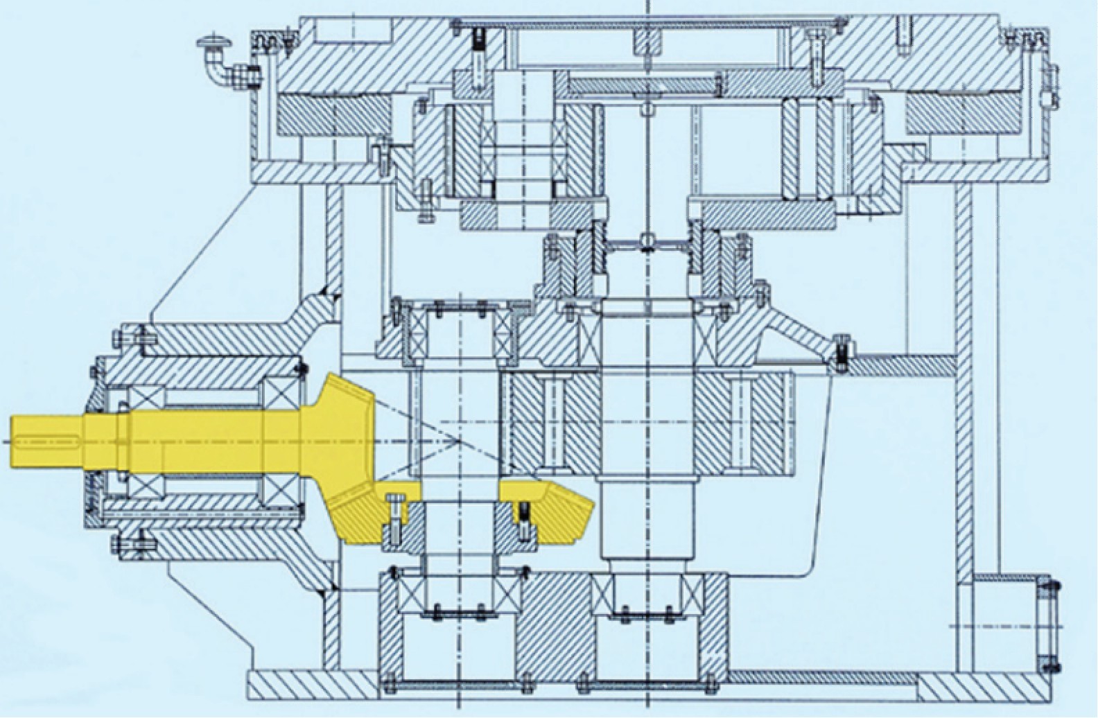 三級(jí)齒輪減速式立磨減速機(jī)